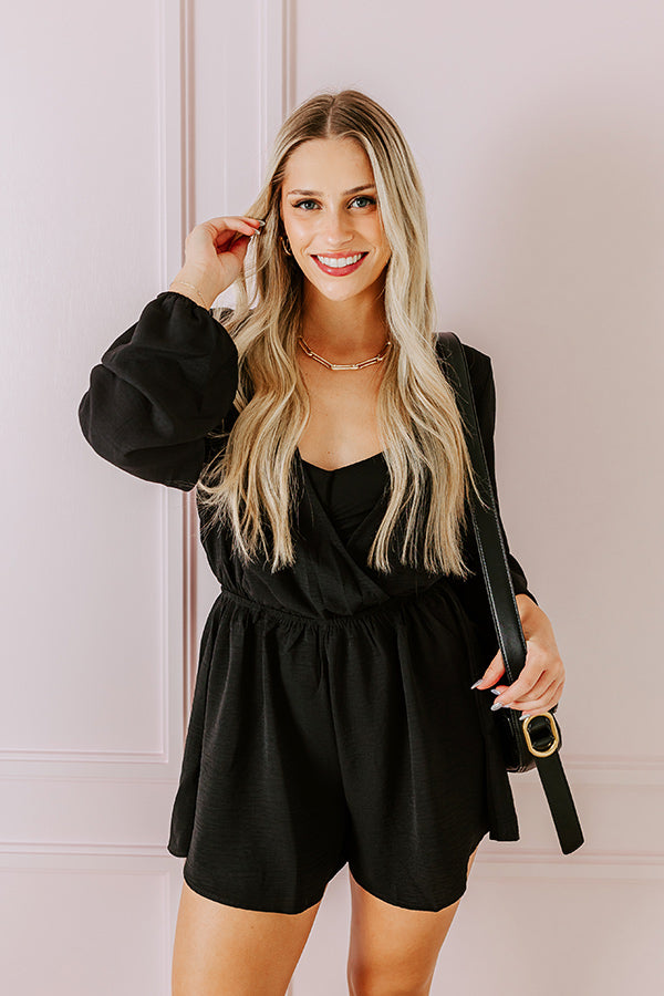 Simply Sweet Romper in Black