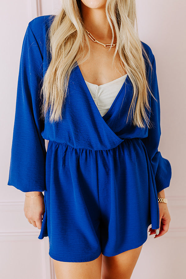 Simply Sweet Romper in Royal Blue