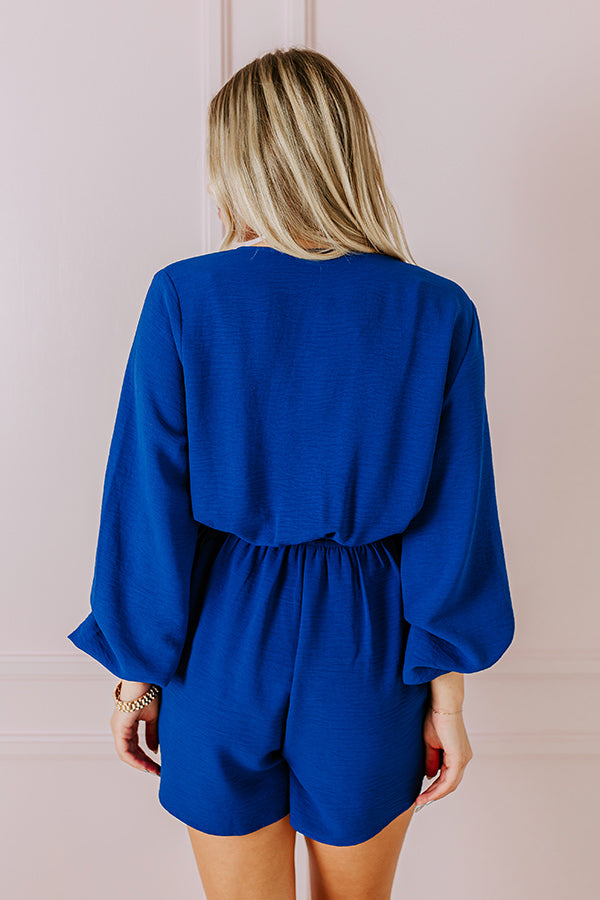 Simply Sweet Romper in Royal Blue