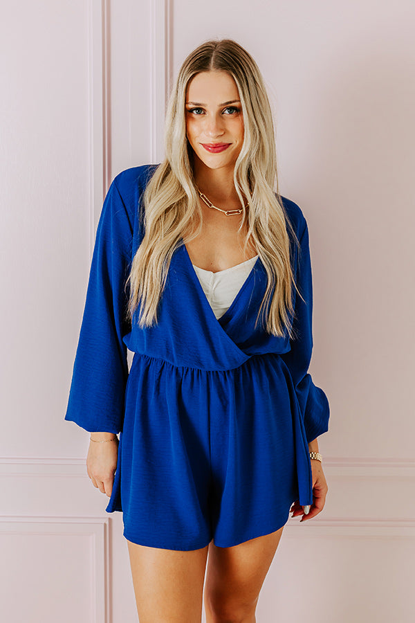 Simply Sweet Romper in Royal Blue