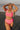  pink Sandy Sunset High Waist Seersucker Bikini Bottom Curves 