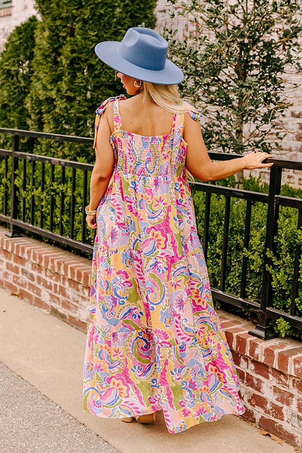 Resort Radiance Paisley Maxi Dress Curves 1XL / pink Resort Radiance Paisley Maxi Dress Curves 1XL / pink