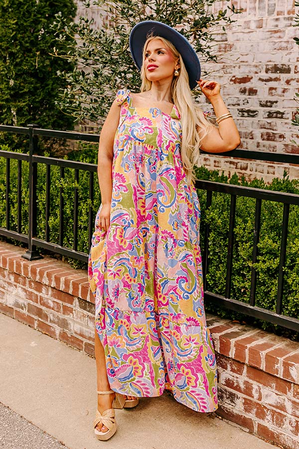 pink paisley maxi dress Maxi dress with Paisley print