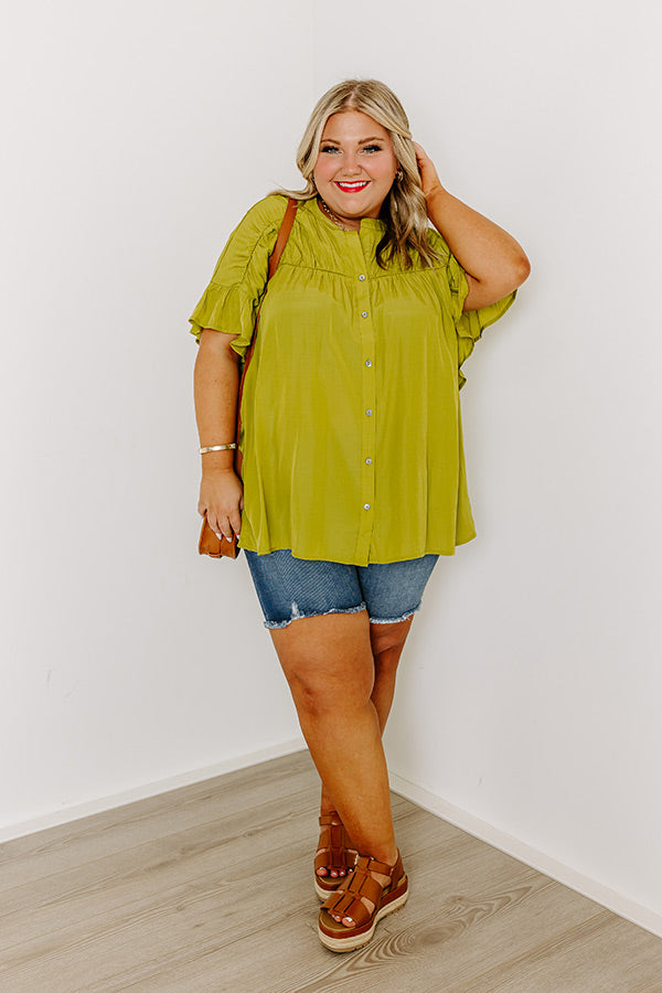 Summer Breeze Shift Top in Lime Punch Curves