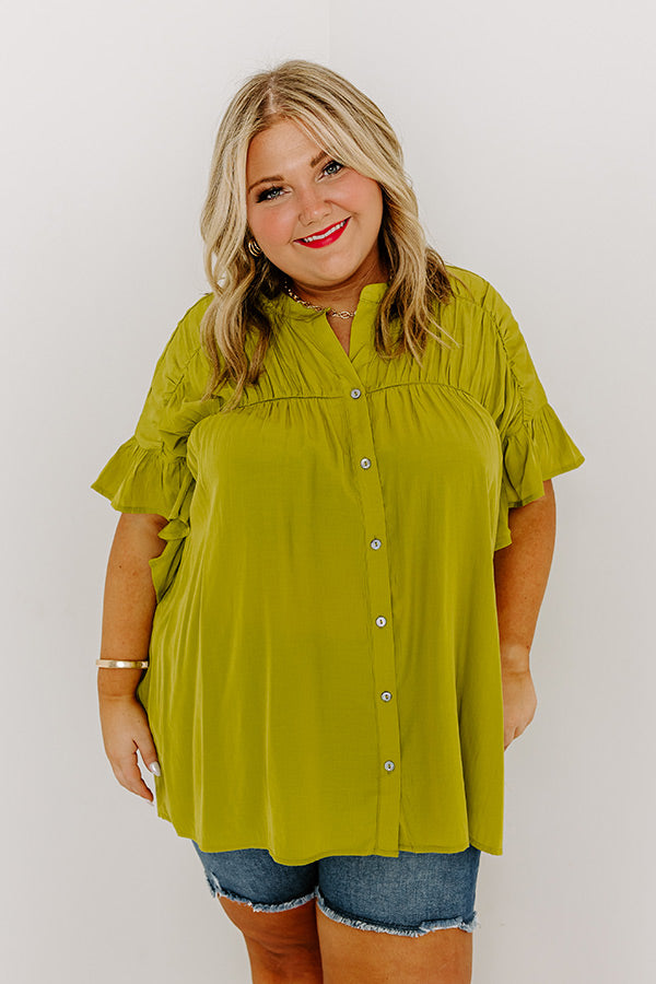 Summer Breeze Shift Top in Lime Punch Curves