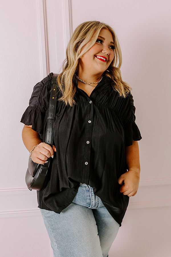 Summer Breeze Shift Top in Black Curves