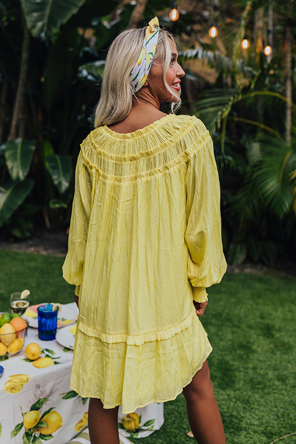 Brunch On The Coast Shift Dress in Yellow Brunch On The Coast Shift Dress in Yellow