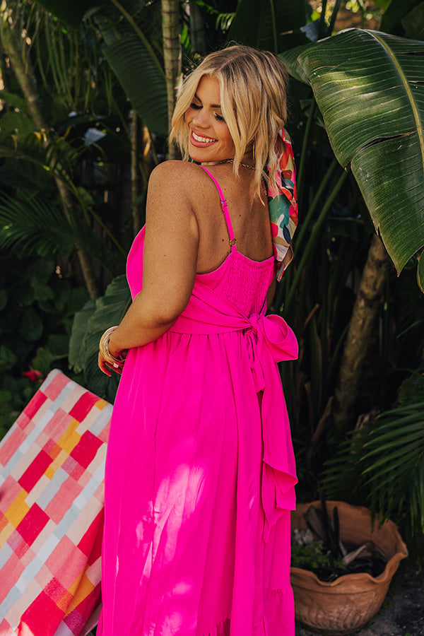Oh So Chic Maxi Dress in Hot Pink Curves Oh So Chic Maxi Dress in Hot Pink Curves