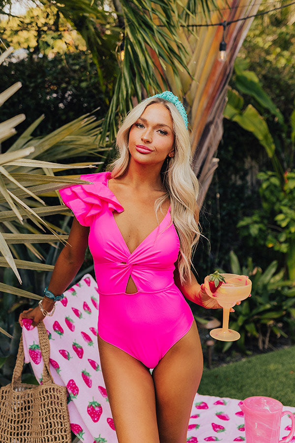 Lagoon Luxe Ruffle One Piece Swimsuit in Hot Pink Impressions Online Boutique Lagoon Luxe Ruffle One Piece Swimsuit in Hot Pink Impressions Online Boutique