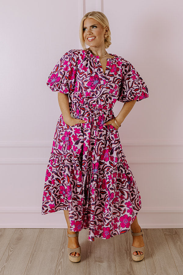 Pretty In Blooms Midi in Pink Curves