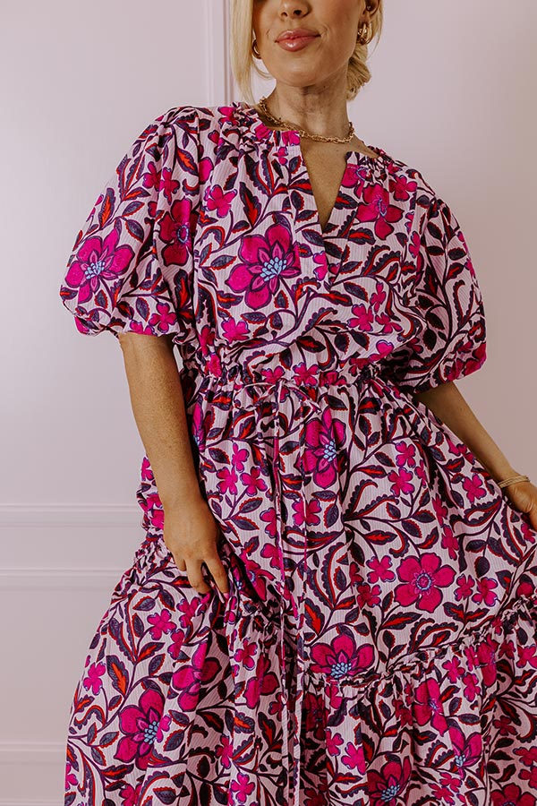 Pretty In Blooms Midi in Pink Curves