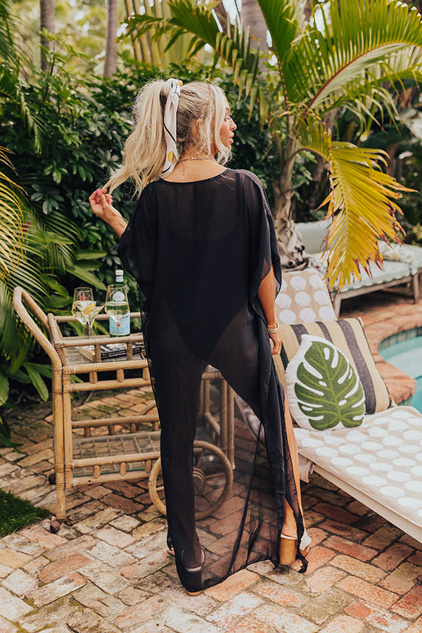 Seaside Peace High Low Cover Up in Black