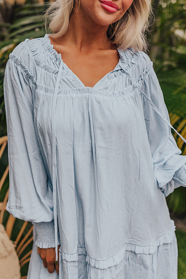 Brunch On The Coast Shift Dress in Sky Blue Brunch On The Coast Shift Dress in Sky Blue