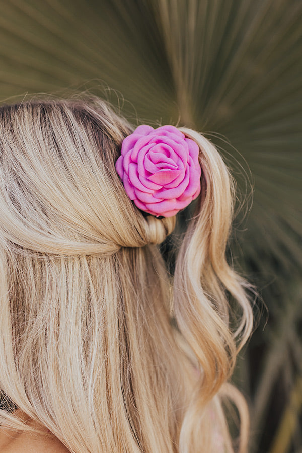 Lush Blooms Hair Claw Clip In Pink