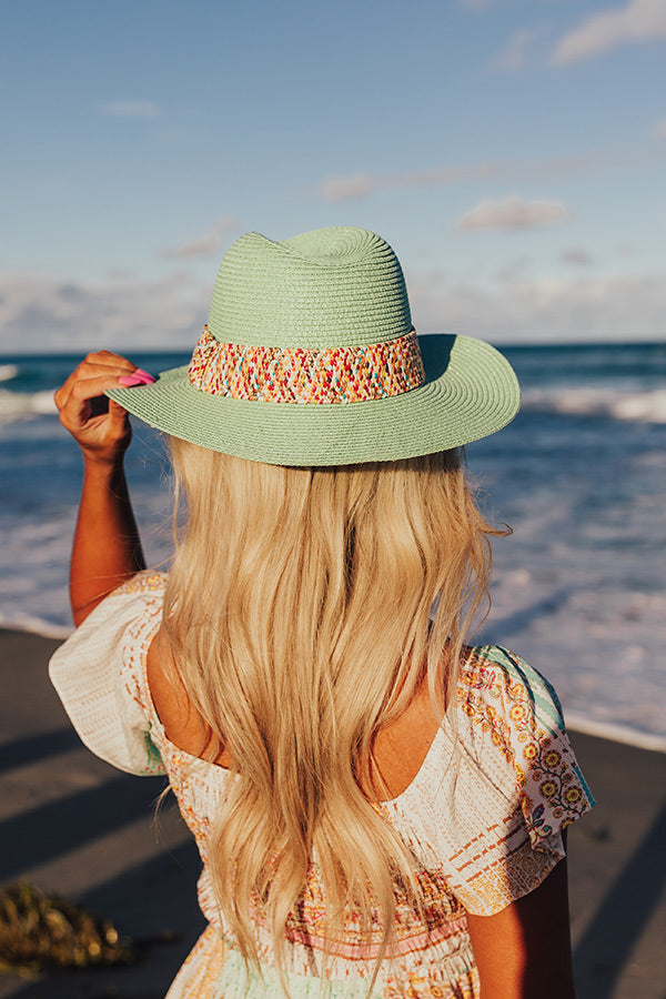 Retreat Yourself Raffia Hat In Mint