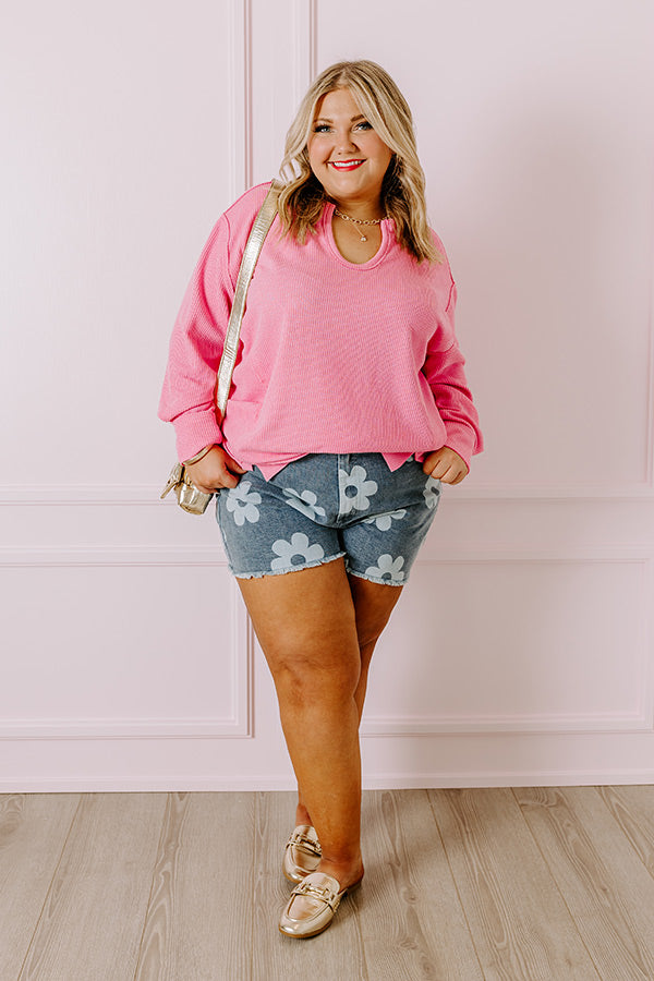 Boardwalk Babe Shift Top in Pink Curves 1XL / Pink Boardwalk Babe Shift Top in Pink Curves 1XL / Pink