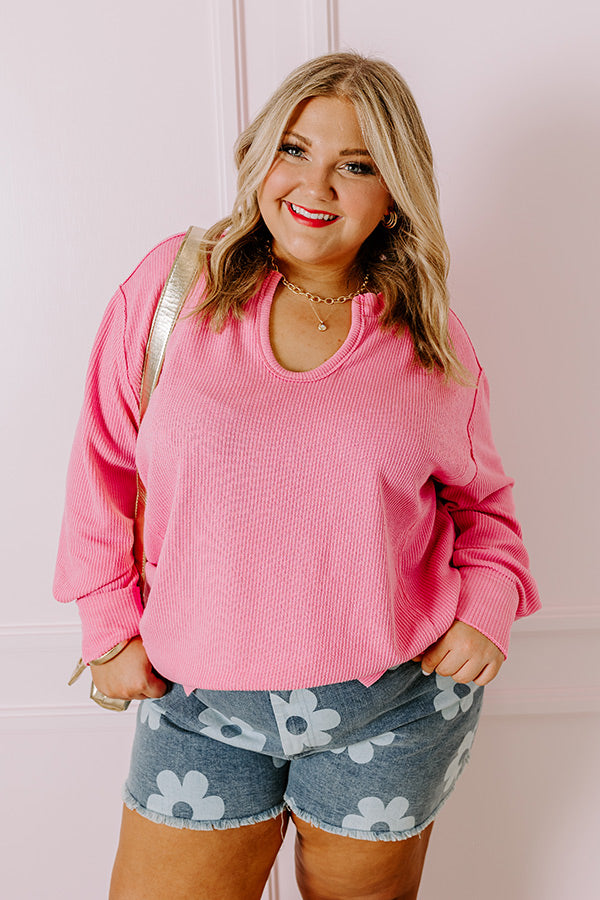 Boardwalk Babe Shift Top in Pink Curves 1XL / Pink Boardwalk Babe Shift Top in Pink Curves 1XL / Pink