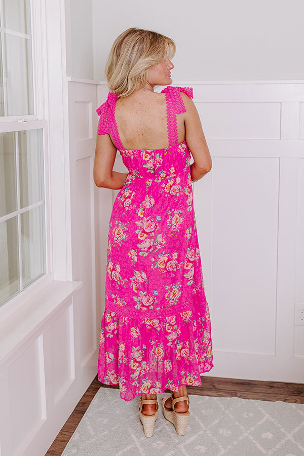 Secret Rose Garden Midi Hot Pink L / hot-pink Secret Rose Garden Midi Hot Pink L / hot-pink