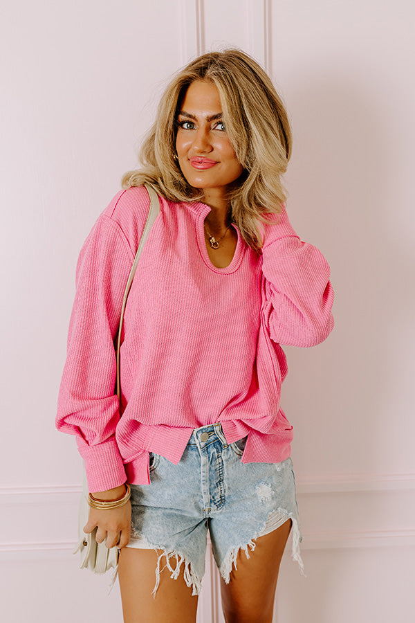 Boardwalk Babe Shift Top in Pink