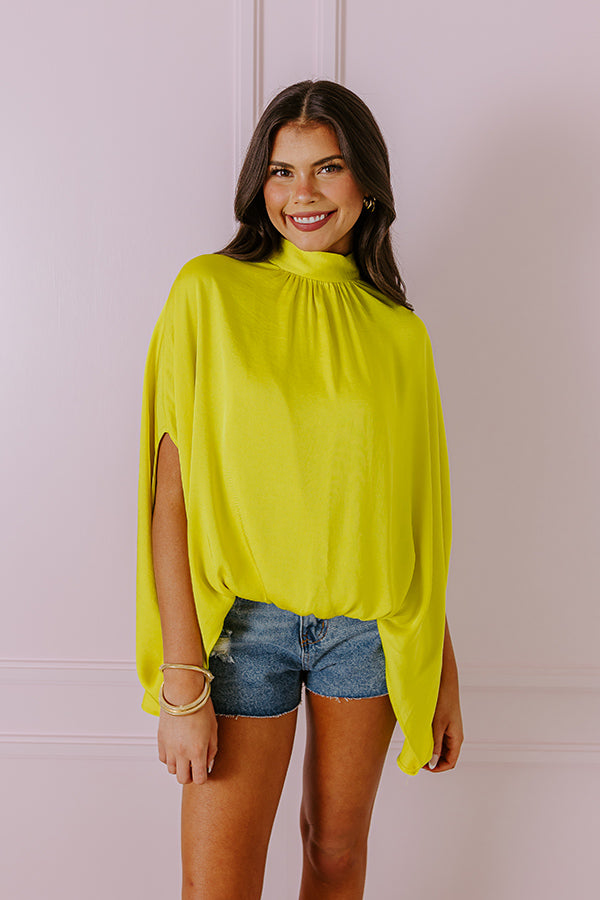 With You Always Shift Top In Chartreuse