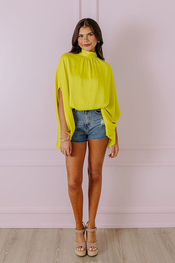 With You Always Shift Top In Chartreuse