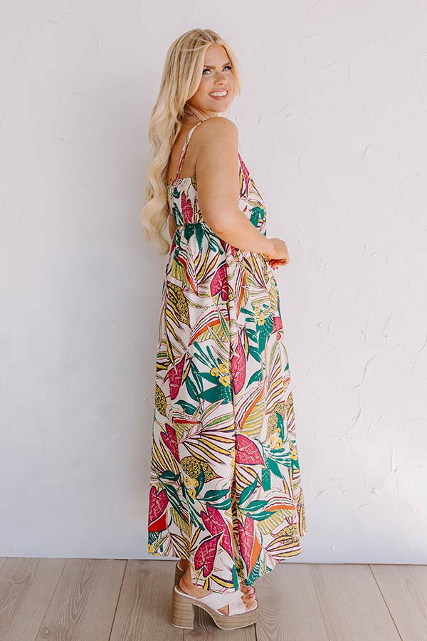 Tranquil Time Floral Midi in Cream Curves