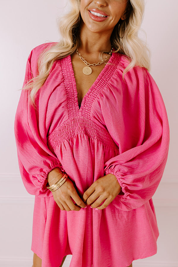 Around The Block Babydoll Dress in Pink S / Pink Around The Block Babydoll Dress in Pink S / Pink