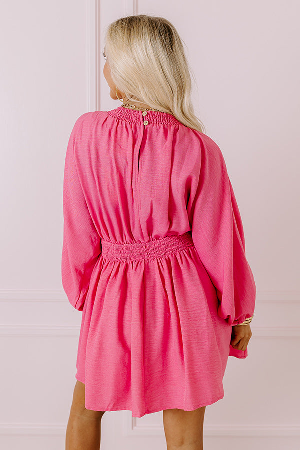 Around The Block Babydoll Dress In Pink