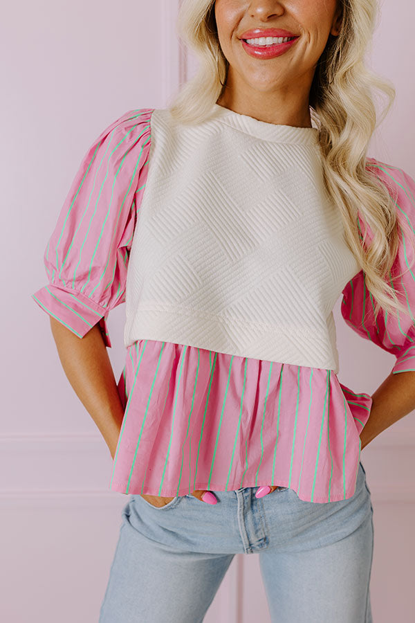 Gather The Courage Top In Pink