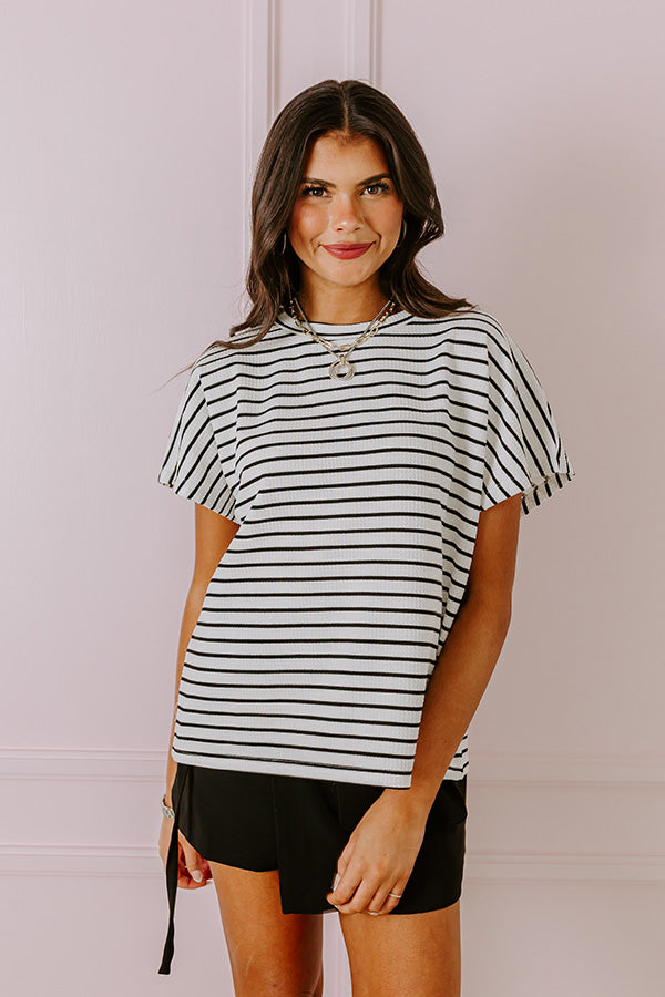 Sweetly Striped Shift Top