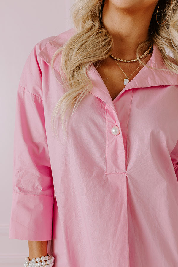 Manhattan Meeting Shift Top In Pink