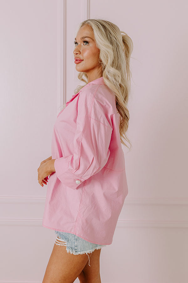 Manhattan Meeting Shift Top In Pink