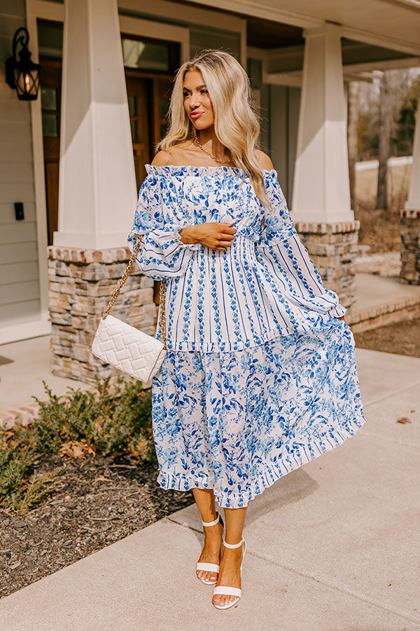 Coastal Canvas Floral Midi