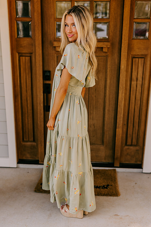 Summer Sorbet Embroidered Maxi