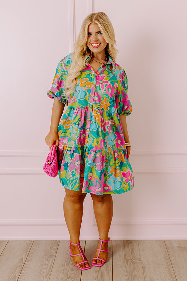 Lagoon Luxe Floral Mini Dress Curves