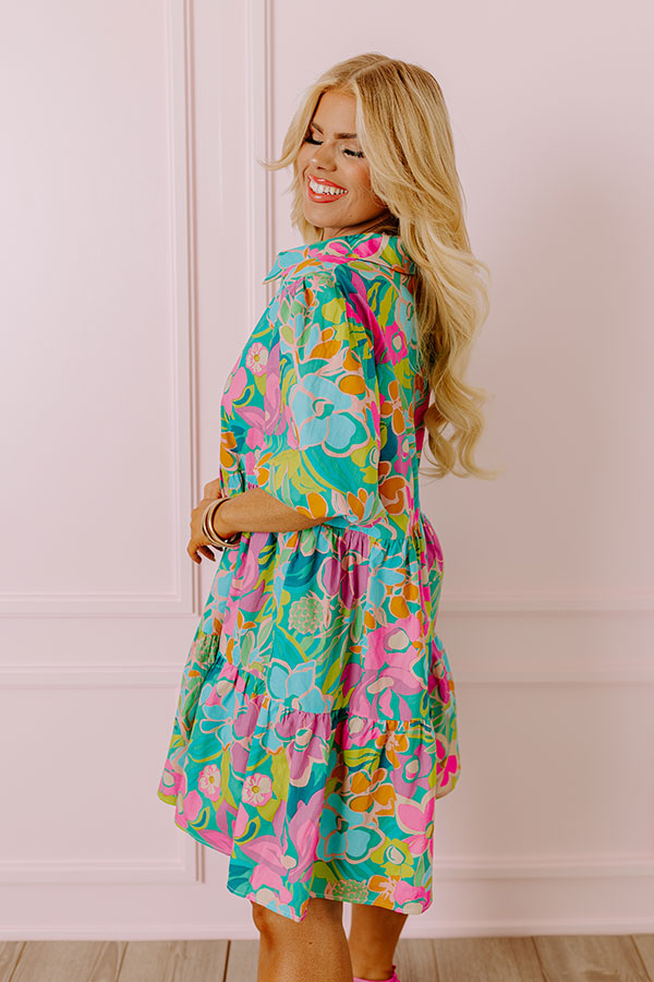 Lagoon Luxe Floral Mini Dress Curves