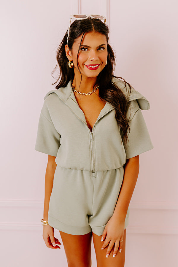 That Brand New Feeling Romper In Sage