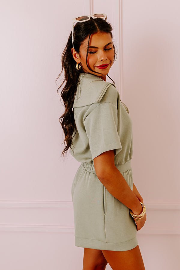 That Brand New Feeling Romper In Sage