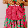 Coral Cove Woven Crossbody In Hot Pink Image - 1