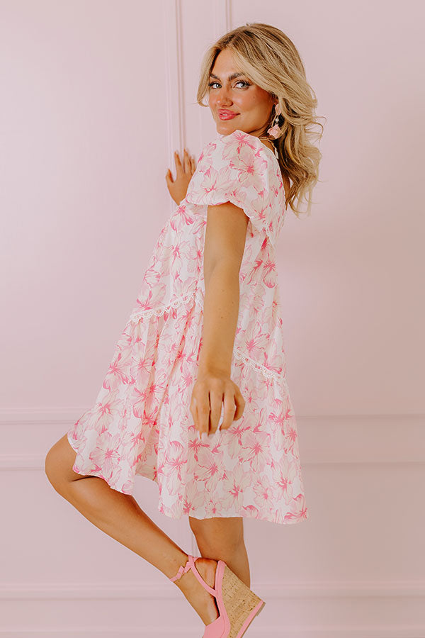 Botanical Garden Stroll Asymmetrical Mini Dress in Pink Botanical Garden Stroll Asymmetrical Mini Dress in Pink