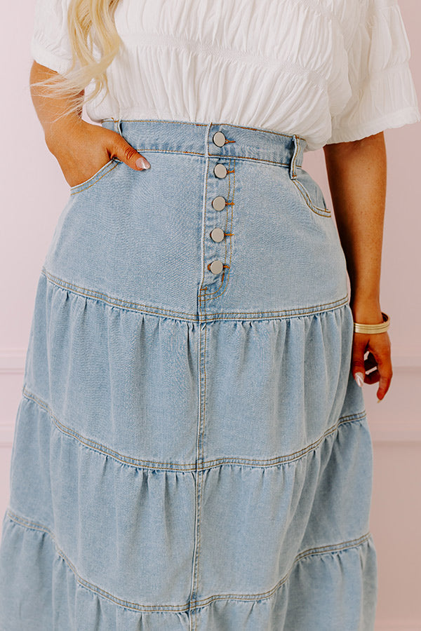 The Jacey Denim Skirt Curves