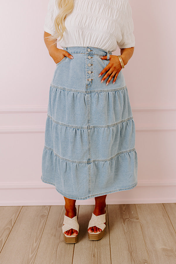 The Jacey Denim Skirt Curves