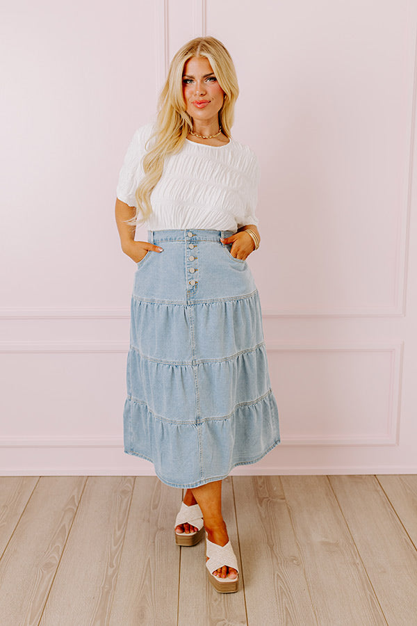 The Jacey Denim Skirt Curves