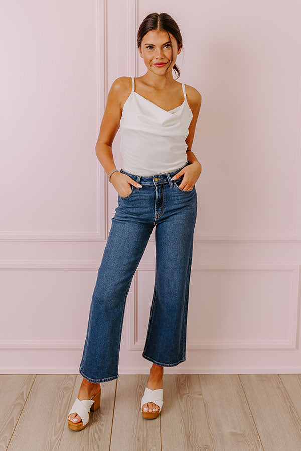 Just USA Wren High Waist Straight Leg Jean in Dark Wash