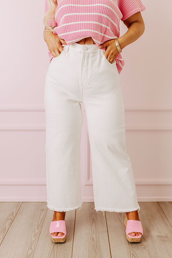 Risen Utopia High Waist Straight Leg Jean in Cream