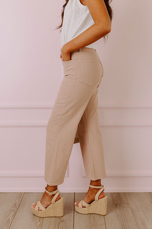 Just USA Wren High Waist Straight Leg Jean in Latte