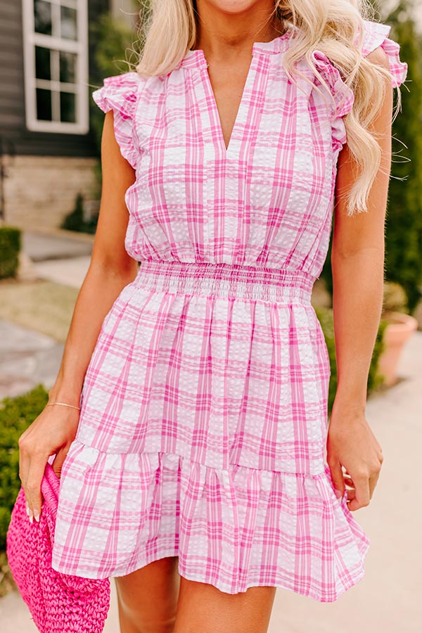 Parkside Picnic Gingham Romper in Pink