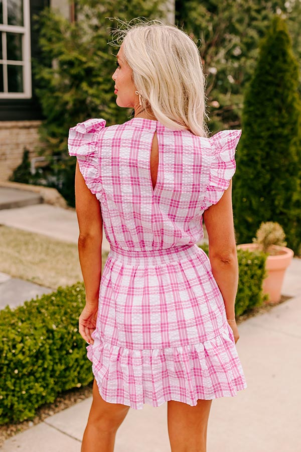 Parkside Picnic Gingham Romper in Pink