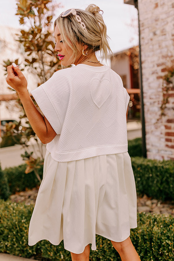 Myrtle Beach Brunch Mini Dress in White M / White Myrtle Beach Brunch Mini Dress in White M / White